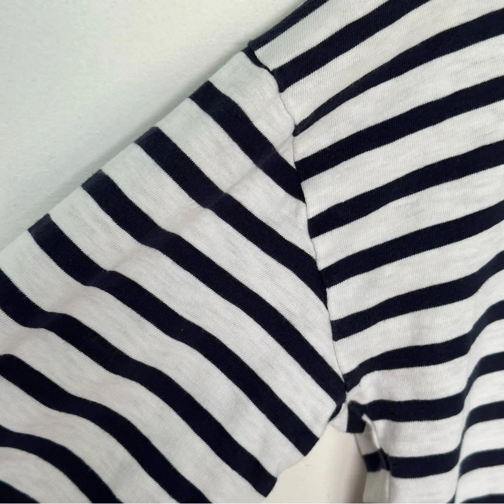 J Crew Long-sleeve slub cotton T-shirt in stripe size Medium